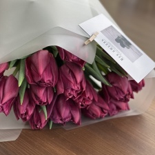 Букет из 15 пионовидных тюльпанов